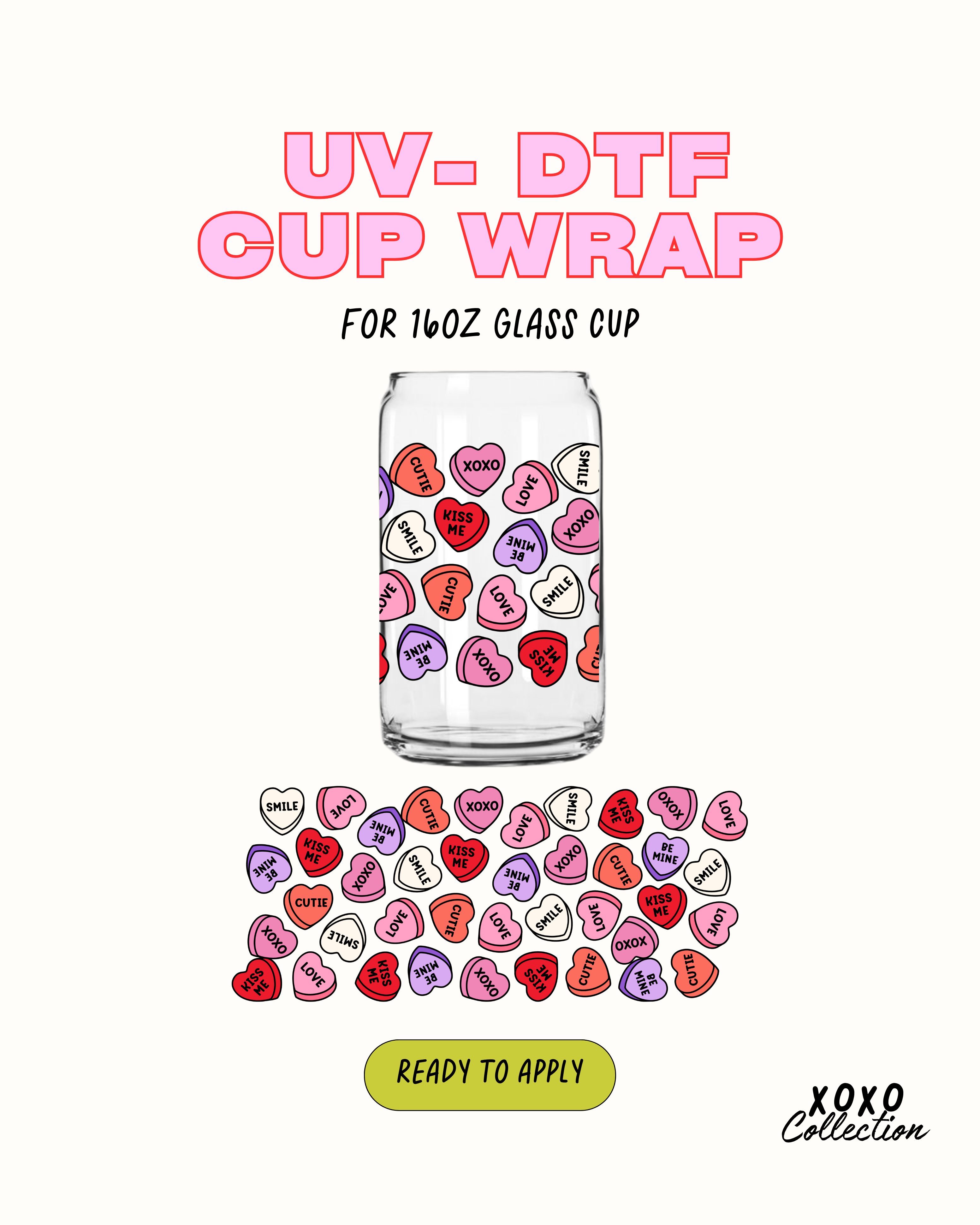 Valentines candy - UV DTF
